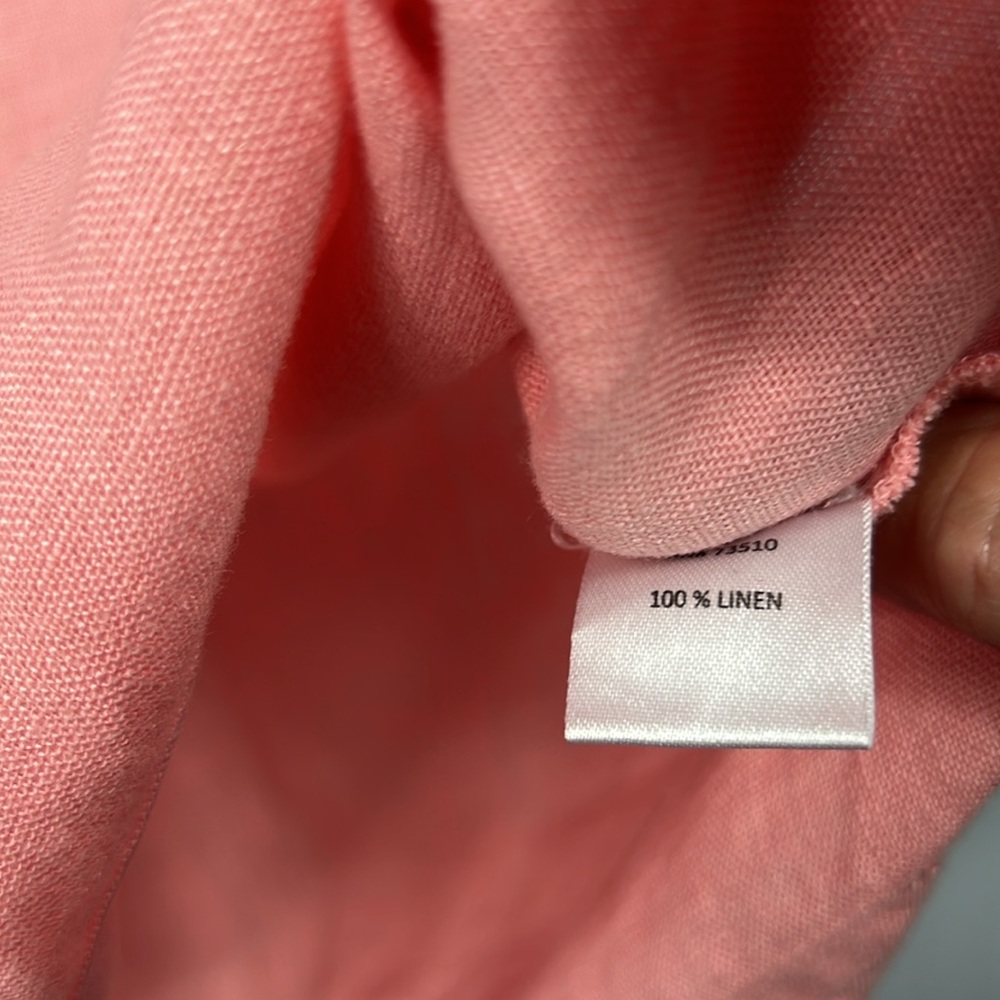 Ivy Jane Linen Pink Sleeveless V-Neck Top Medium - Picture 6 of 7